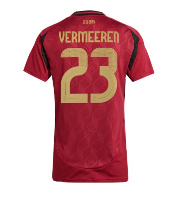 Belgien Arthur Vermeeren #23 Hjemmebanetrøje Dame EM 2024 Kort ærmer